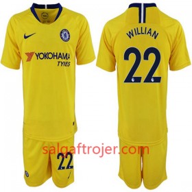 Chelsea Fodboldtrøjer Willian 22 Børn Udebanesæt 2018/19 Kort ærmer